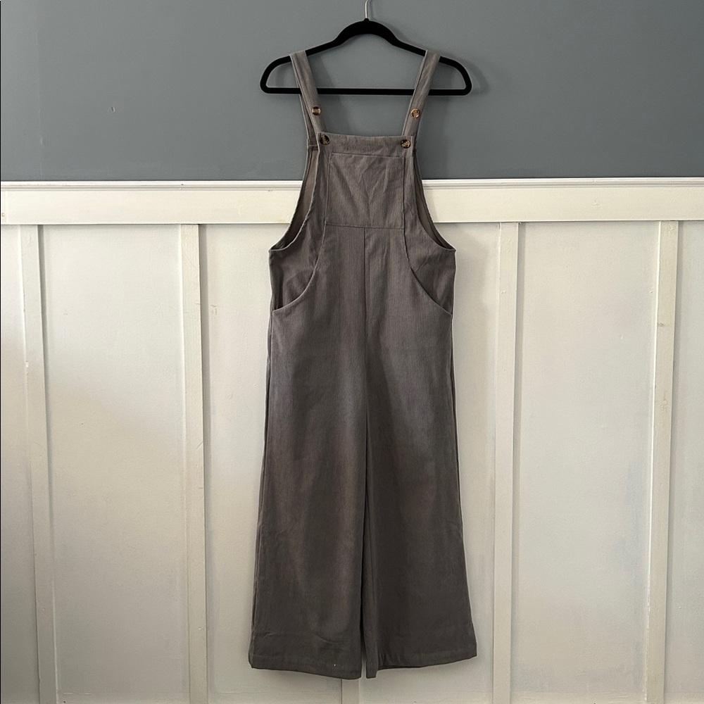 Gray Women's Denim Overalls